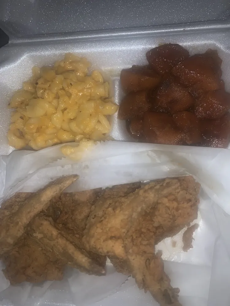 Chicken Wings Yams Macaroni